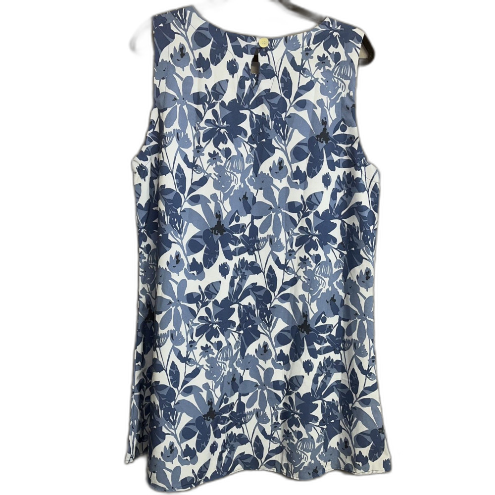 RipSkirt Athletic Dress Beach Hawaii Vacation Blue Floral Shift Pocket Coastal L - Picture 2 of 8